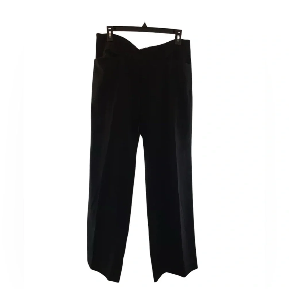 Michael Kors Millbrook Wide Leg Cuffed Black Trousers professional pants career